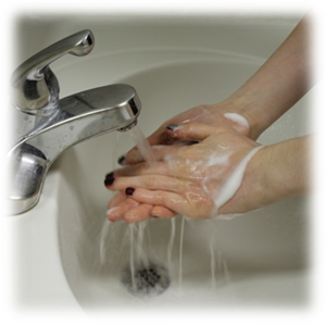 picture of hands being washed