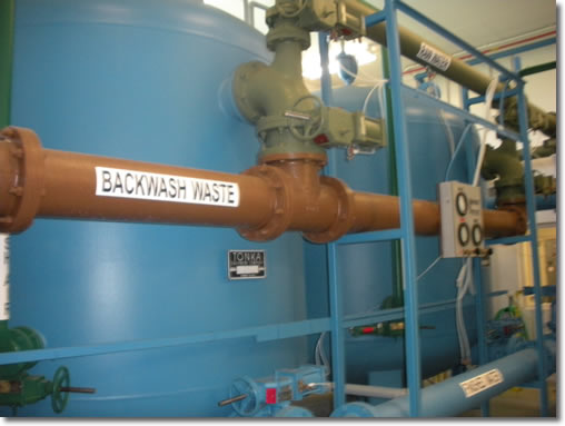 Pressure filters at the new Belgrade water treatment plant