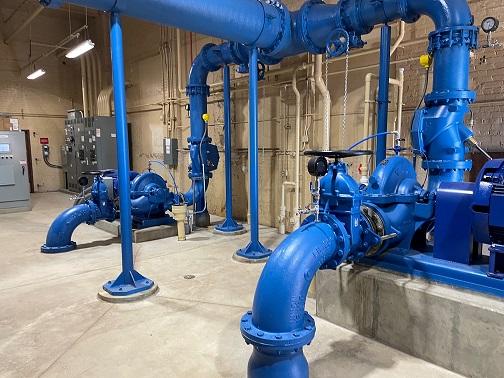 Pumps in the Duluth booster station