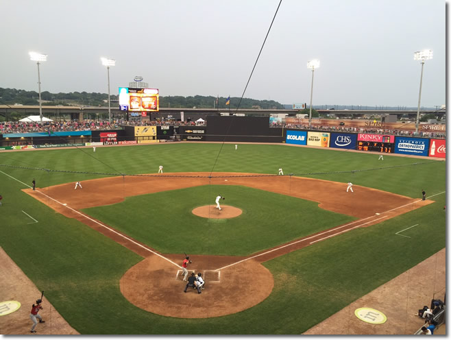 The first Saints exhibition game at CHS Field