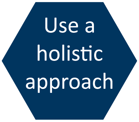 use a holistic approach