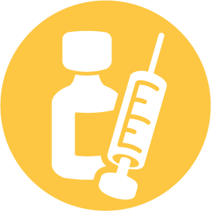 COVID-19 vaccine icon: vaccine data