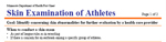 link to skin examination of athletes fact sheet.