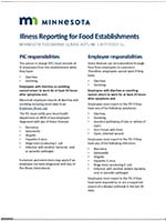 image of Illness Reporting for Foodservice Fact Sheet