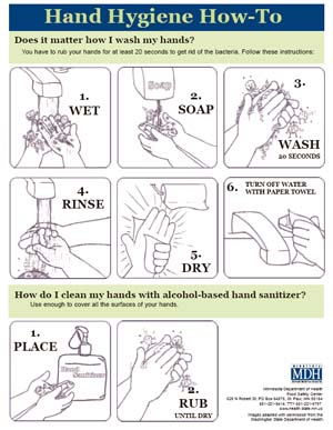 Image of Hand Hygiene How-To Poster.